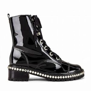 SCHUTZ Andorra Patent Leather Combat Boots